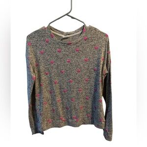 GAP Kids Gray and Pink Heart Sweater